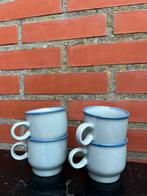 Vintage mokjes, set van 4, Keramiek, Ophalen of Verzenden, Zo goed als nieuw, Overige stijlen