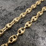 14 karaat gouden ketting koffieboon schakel, Sieraden, Tassen en Uiterlijk, Kettingen, Ophalen of Verzenden, Nieuw, Goud
