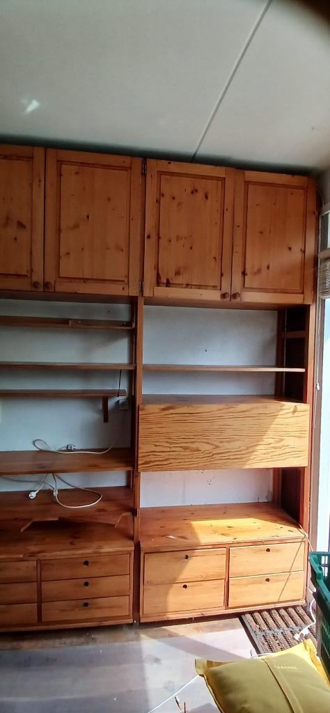 Grote partij Lundia staanders/planken wandsysteem, Huis en Inrichting, Kasten | Wandmeubels, Gebruikt, 25 tot 50 cm, Met lade(s)