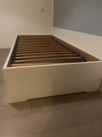 Eikenhouten bed 210 cm, Ophalen, 90 cm, Eenpersoons, Zo goed als nieuw