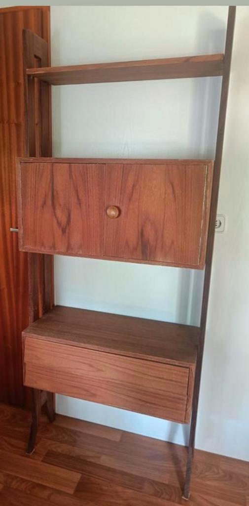 Origineel retro modulair wandsysteem jaren 50/60, Huis en Inrichting, Kasten | Wandmeubels, Gebruikt, 150 tot 200 cm, Minder dan 150 cm