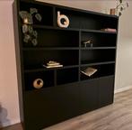 Goossens Barcelona Buffetkast - Zwart, Ophalen, Met deur(en), 200 cm of meer, Eikenhout