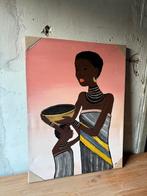 Afrikaans Schilderij - Moeder en Kind, Ophalen