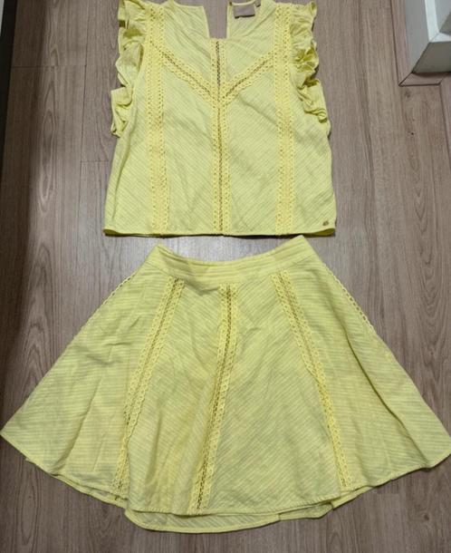 Gele set Calissa van Josh V, Kleding | Dames, Rokken, Gedragen, Maat 36 (S), Geel, Boven de knie, Ophalen of Verzenden