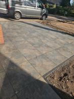 16 keramiek terras tegels 60x60 geflamd, Ophalen