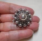 Prachtige zilveren Zeeuwse knop broche nr.490, Verzenden, Zilver, Broche