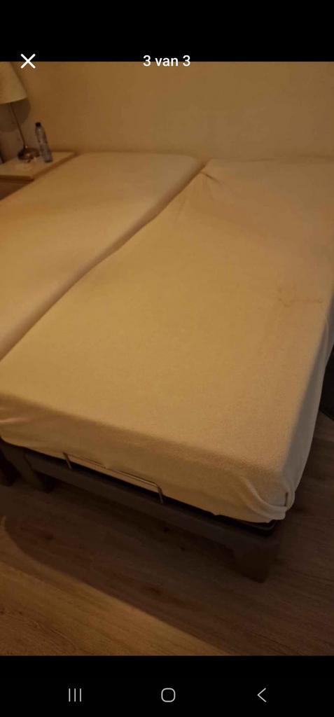 Gratis bed ophalen, Huis en Inrichting, Slaapkamer | Bedden, Gebruikt, Tweepersoons, 180 cm, 210 cm, Overige materialen, Bruin
