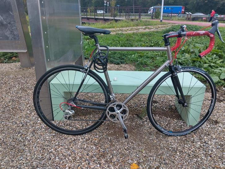 Van Tuyl Racefiets - Titanium/Carbon - Jaren 90, Fietsen en Brommers, Fietsen | Racefietsen, Gebruikt, Heren, Overige merken, 15 tot 20 versnellingen