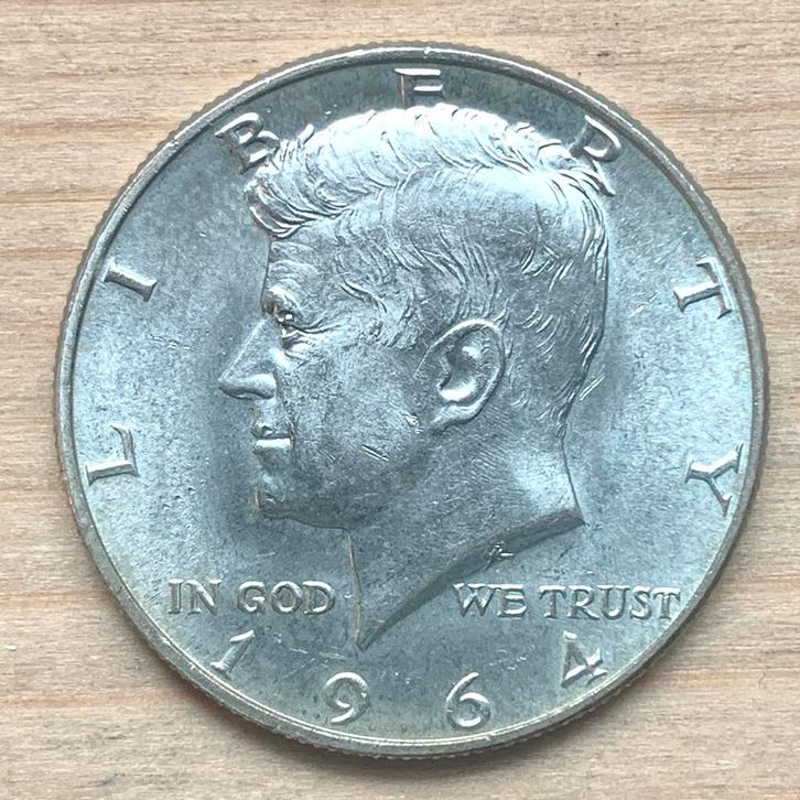 USA 1/2 of halve Dollar 1964 D Kennedy zilver, Postzegels en Munten, Munten | Amerika, Noord-Amerika, Zilver, Ophalen of Verzenden