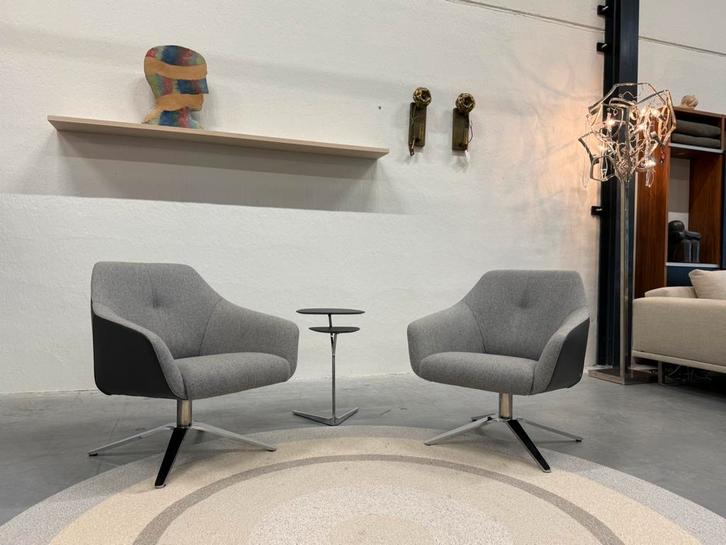 2 Nieuw De Sede 278 01 Draaifauteuil Grijs design stoel DS, Huis en Inrichting, Fauteuils, Nieuw, Stof, 75 tot 100 cm, Ophalen of Verzenden