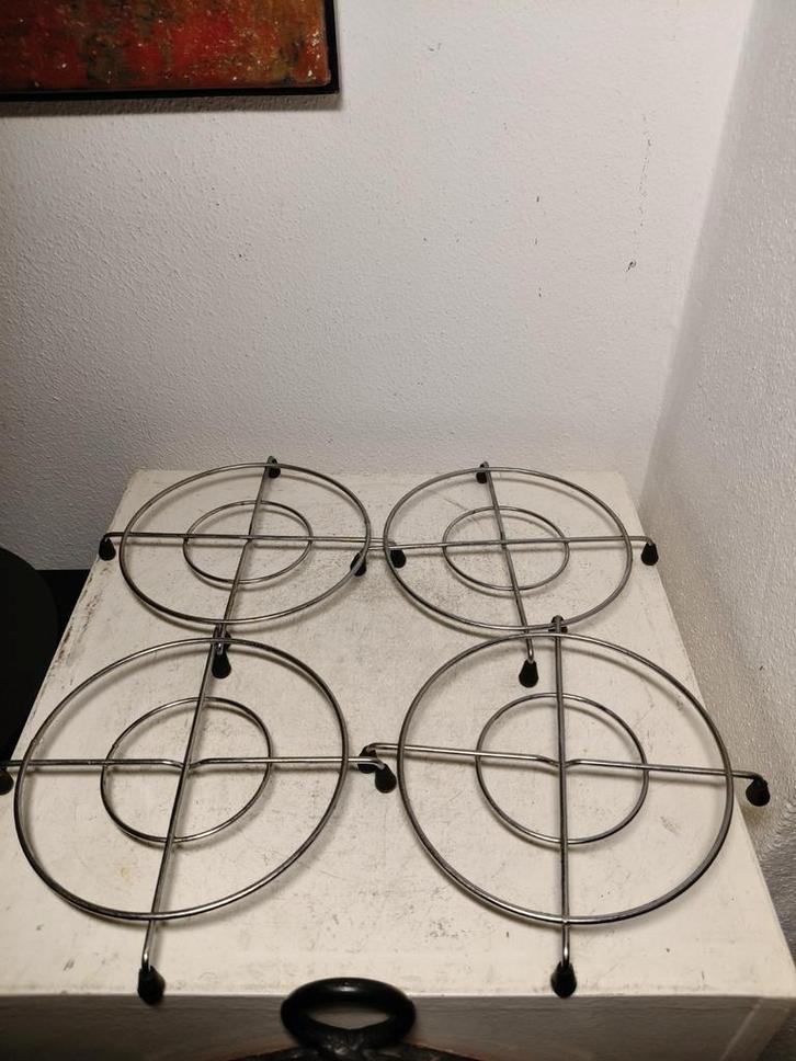 2851 Tomado Verchroomde Onderzetters - Vintage, Huis en Inrichting, Keuken | Keukenbenodigdheden, Ophalen of Verzenden