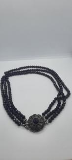 Antieke Granaat Collier met Zilver Slot, Sieraden, Tassen en Uiterlijk, Antieke sieraden, Ophalen of Verzenden