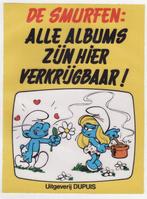 Grote oude raamsticker De Smurfen voor winkels / Smurfin, Verzamelen, Smurfen, Verzenden, Overige typen, Zo goed als nieuw, X
