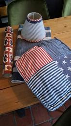 Star en stripes kussens, vloerkleed en meer, Huis en Inrichting, Woonaccessoires | Kussens, Blauw, Zo goed als nieuw, Ophalen