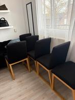 6 Zwarte Eetkamerstoelen, Huis en Inrichting, Stoelen, Gebruikt, Zwart, Ophalen of Verzenden, Vijf, Zes of meer stoelen
