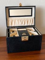 Vintage sieradendoos sieradenorganiser beautycase retro, Ophalen of Verzenden, Zo goed als nieuw