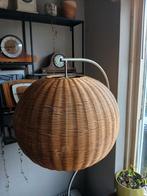 Vintage Rotan staande lamp, Ophalen, Gebruikt, Vintage, Minder dan 100 cm