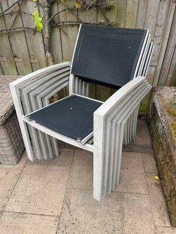 5 Tuinstoelen - Aluminium Frame & Textileen Zitting beschikbaar voor biedingen