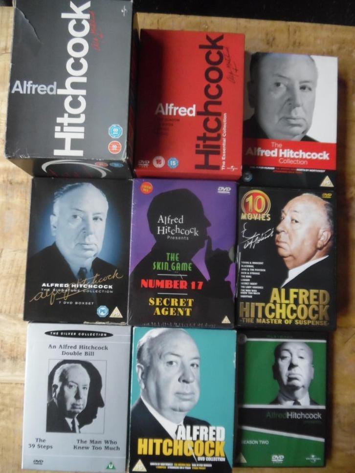 LOT 4 BOXEN  HITCHCOCK CLASSICS SPANNING SUSPENCE THRILLER, Cd's en Dvd's, Dvd's | Filmhuis, Zo goed als nieuw, Overige gebieden