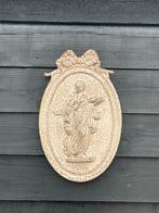 Brocante Gietijzeren muurornament vrouw, Antiek en Kunst, Ophalen of Verzenden