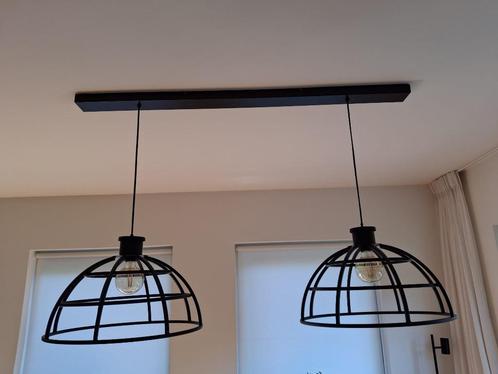 2 stoere hanglampen, Huis en Inrichting, Lampen | Hanglampen, Gebruikt, Metaal, Ophalen