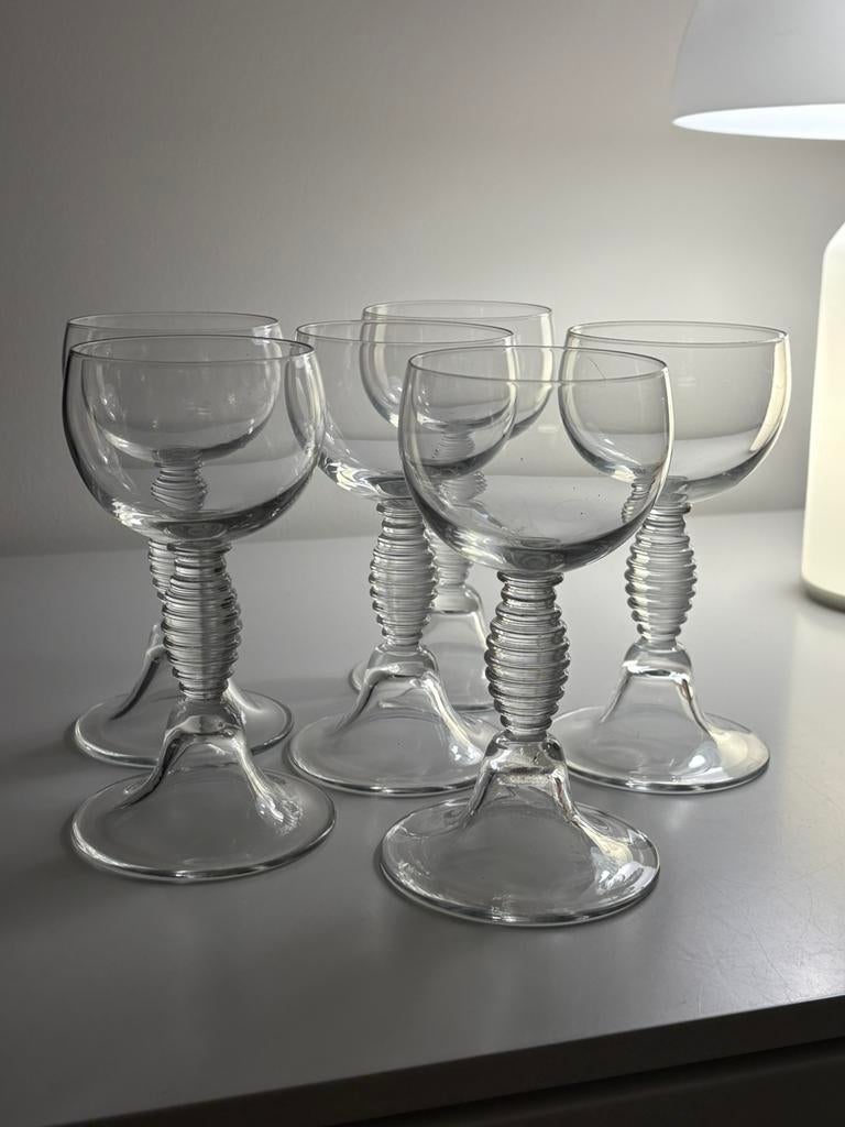 Kristalunie wijnglazen model Traditie W.J. Rozendaal, Antiek en Kunst, Antiek | Glas en Kristal, Ophalen of Verzenden