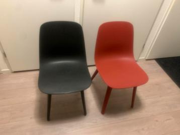 IKEA Odger Stoelen - Zwart & Rood beschikbaar voor biedingen