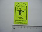 sticker oud Halsteren goochelaar PEDRO clown act retro, Verzamelen, Verzenden, Zo goed als nieuw, Bedrijf of Vereniging