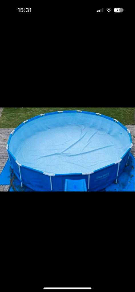 Groot Zwembad - Gebruikt, Tuin en Terras, Zwembaden, Gebruikt, Opzetzwembad, 80 tot 120 cm, 200 tot 400 cm, 200 tot 300 cm, Rond