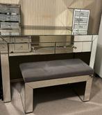 Compleet spiegel makeuptafel met Kruk, Ophalen, Gebruikt, Glas, 150 tot 200 cm