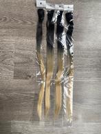 Clip-in Extensions lang bayalage zwart blond nieuw, Ophalen of Verzenden, Nieuw, Pruik of Haarverlenging