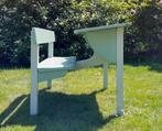 Oud vintage schoolbankje met tafel, Ophalen