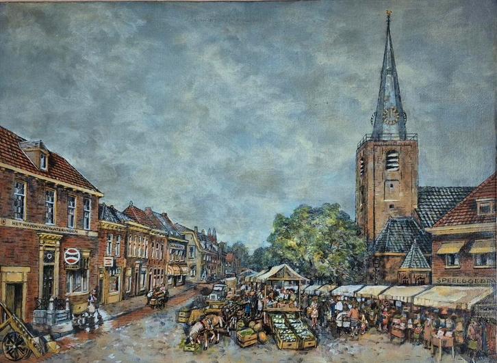 Schilderij BC van Ettinger Wateringen. Nu 150 euro!, Antiek en Kunst, Kunst | Schilderijen | Klassiek, Ophalen of Verzenden