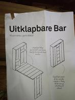 Inklapbare buitenbar, bouwpakket 6 stuks (partij), Tuin en Terras, Tuintafels, Ophalen, Nieuw, Rechthoekig, Hout