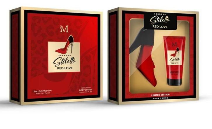 Ferrera Stiletto Red Love Set – Eau de Parfum 50ml, Sieraden, Tassen en Uiterlijk, Uiterlijk | Parfum, Nieuw, Ophalen of Verzenden