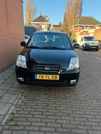 Kia Picanto 1.0 2006 Zwart, Auto's, Voorwielaandrijving, Elektrische ramen, Stof, 836 kg