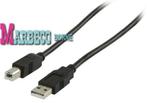 USB Kabel USB A Male - USB-B Male Rond 5.00 m Zwart, Nedis, Nieuw, Info@marbeco.nl, Ophalen of Verzenden