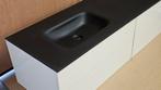 Calidris meubel 160 cm links met zwarte wastafel NIEUW, Huis en Inrichting, Badkamer | Badkamermeubels, Ophalen, 150 tot 200 cm