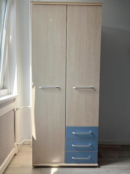 Kledingkast kinderkamer blauw, Kinderen en Baby's, Kinderkamer | Complete kinderkamers, Gebruikt, Jongetje of Meisje, Ophalen