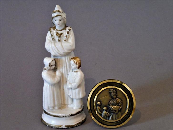 Onze Lieve Vrouwe van La Salette en 2 herderskinderen, Antiek en Kunst, Antiek | Religie, Ophalen of Verzenden