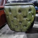 Moderne Chesterfield fauteuil groen + geknoopt én BEZORGD, Huis en Inrichting, Fauteuils, Ophalen of Verzenden, Nieuw, 75 tot 100 cm