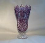 Vaas Kristal Vlinders Bloemen, Antiek en Kunst, Antiek | Glas en Kristal, Ophalen of Verzenden