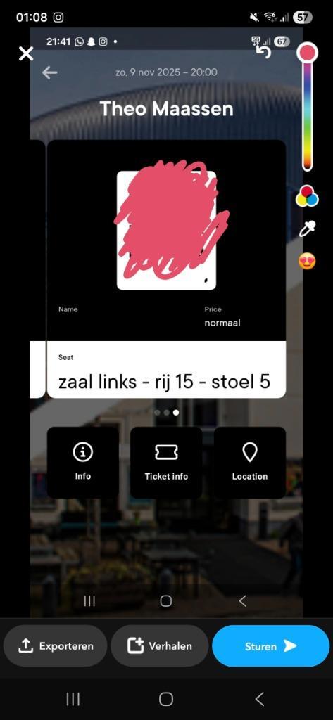 1 ticket Theo Maassen - Onbegonnen Werk 9 november Zwolle, Tickets en Kaartjes, Theater | Musical, Eén persoon, November