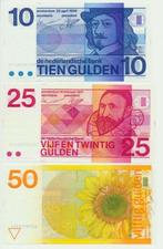 Nederland set 10, 25 en 50 Gulden