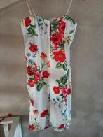 Vrolijke zomerjurk bloemen haakjes voor, rits achter, Ophalen of Verzenden, Zo goed als nieuw, Maat 36 (S), Boven de knie