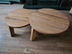 Massief eiken salontafels, Ophalen, 50 tot 100 cm, 50 tot 100 cm, Zo goed als nieuw