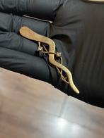 Elegante vintage broche | abstract design met strass, Sieraden, Tassen en Uiterlijk, Broches, Ophalen of Verzenden, Goud, Overige materialen