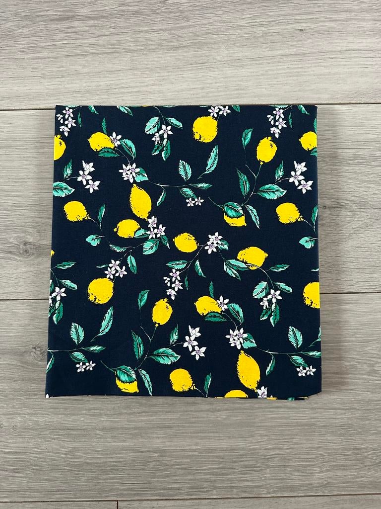 1 meter katoen met citroenen, Hobby en Vrije tijd, Stoffen en Lappen, Ophalen of Verzenden, Zo goed als nieuw, Katoen, 120 cm of meer