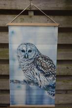 Stoffen banier afbeelding uil (tuin), Ophalen of Verzenden