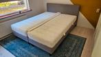 Boxspring bed 160x200 grijs, Huis en Inrichting, Ophalen, Tweepersoons, Zo goed als nieuw, 200 cm
